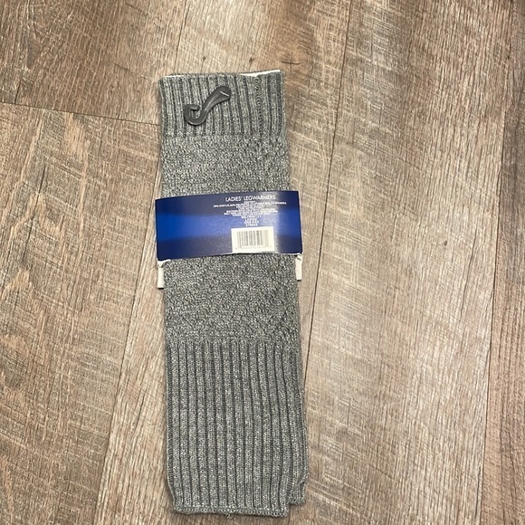 Winter Basics Gray and silver knit leg-warmers OS - Picture 5 of 5